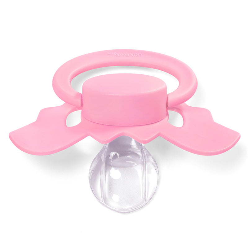 LittleForBigおしゃぶり 第2代【ハロウィン風コウモリちゃん】防塵カバー付 カスタマイズ可能 コウモリ型シールド ローズ P90-Rosy