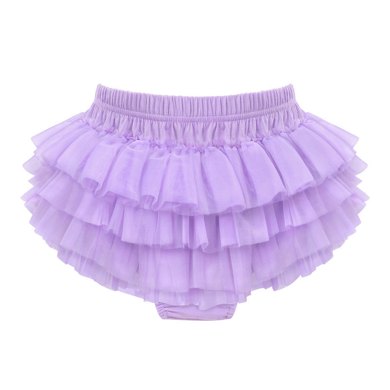 LittleForBigメンズ綿パンティー ふわふわペチコート【バレリーナチュチュスカート風】4層メッシュチュチュ リボン付き ブリーフ 紫 MUP525Z