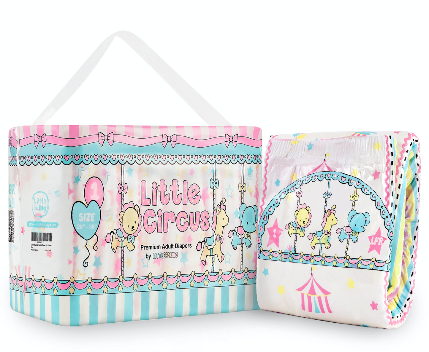 LittleForBig大人用おむつ ABDL/介護 4種絵柄アソート【遊園地】80枚 D25