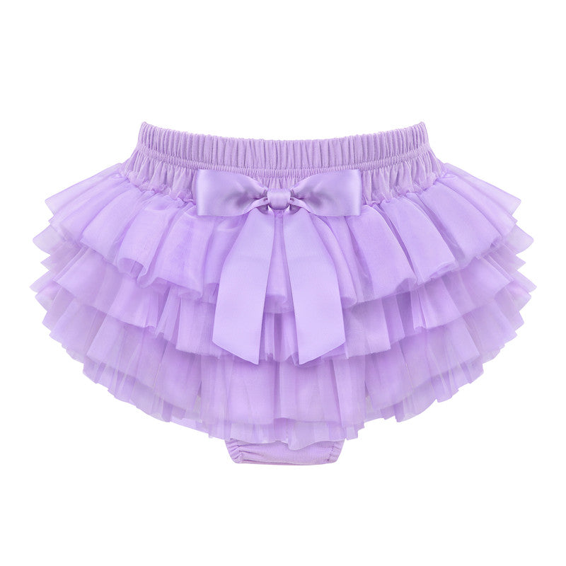LittleForBigメンズ綿パンティー ふわふわペチコート【バレリーナチュチュスカート風】4層メッシュチュチュ リボン付き ブリーフ 紫 MUP525Z