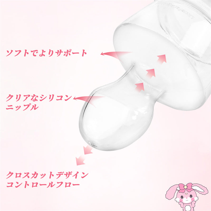 LittleForBig 大人用引換乳首 哺乳びん用 シリコン 超大型 付け替え ニップル 標準哺乳瓶に適する 透明 BTN01