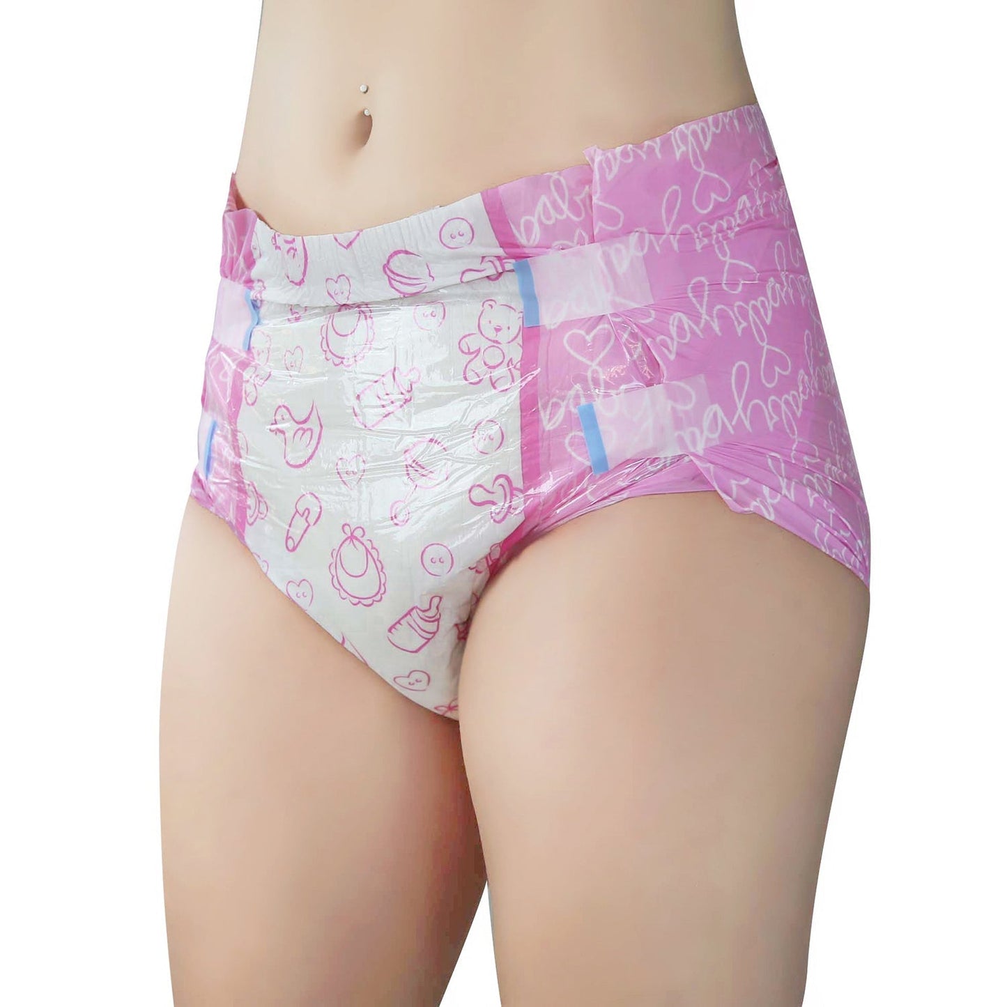 LittleForBig大人用おむつ ABDL/介護【哺乳瓶柄】ピンク 80枚 D02P