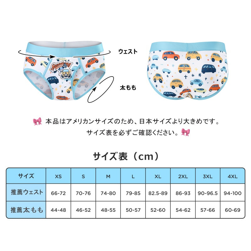 LittleForBigメンズシルキーパンティー 4柄アソート 下着【あおちゃん】飾り前立てブリーフ ストレッチウエストゴム ヒップ包み縫製仕様 裾折り返し縫製 肌に優しい柔軟素材 多色 MUP551-S401