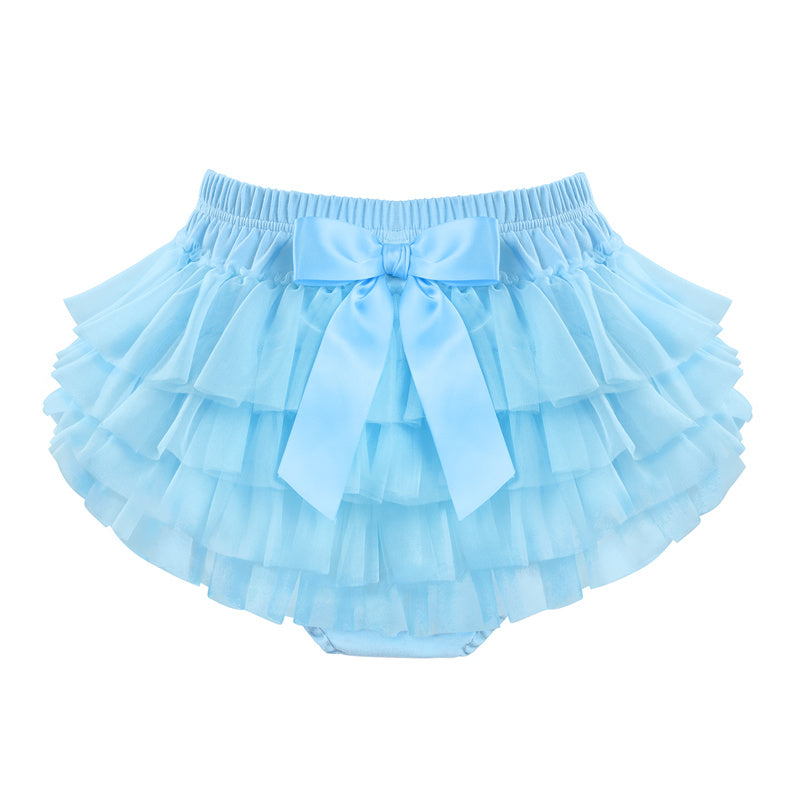 LittleForBigメンズ綿パンティー ふわふわペチコート【バレリーナチュチュスカート風】4層メッシュチュチュ リボン付き ブリーフ ブルー MUP525B