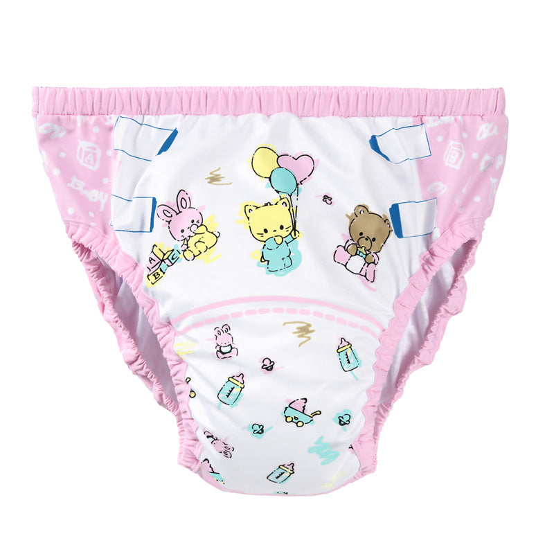 LittleForBig大人用シルキー単体で使えるトレーニングパンツ【保育園】吸収・防漏・通気性 ストレッチウェストで快適 洗濯可 ピンク DC316P