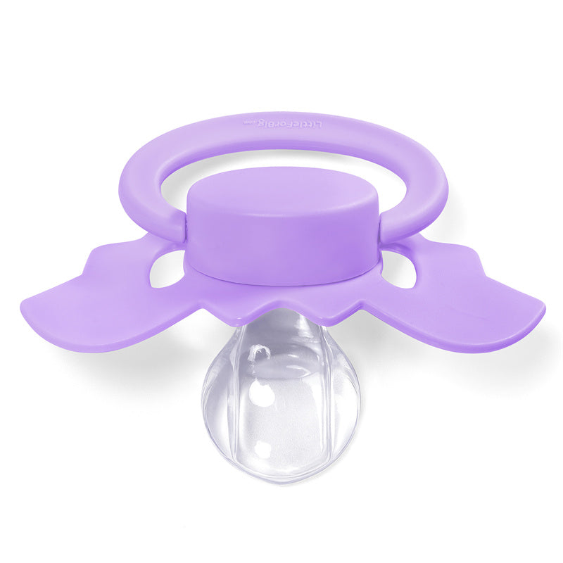 LittleForBigおしゃぶり 第2代【ハロウィン風コウモリちゃん】防塵カバー付 カスタマイズ可能 コウモリ型シールド 紫 P90-Purple