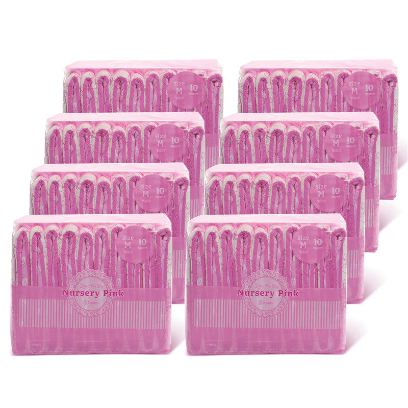 LittleForBig大人用おむつ ABDL/介護【哺乳瓶柄】ピンク 80枚 D02P