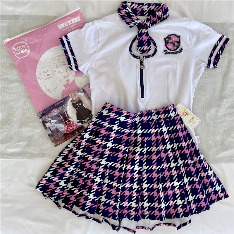 LittleForBig大人用ロンパース 制服スカートセット【わがままな女子】038T