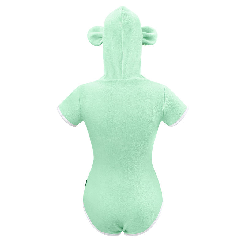 LittleForBig大人用ロンパース 着ぐるみ【流星 テディベア】 パーカー ミント 057LV