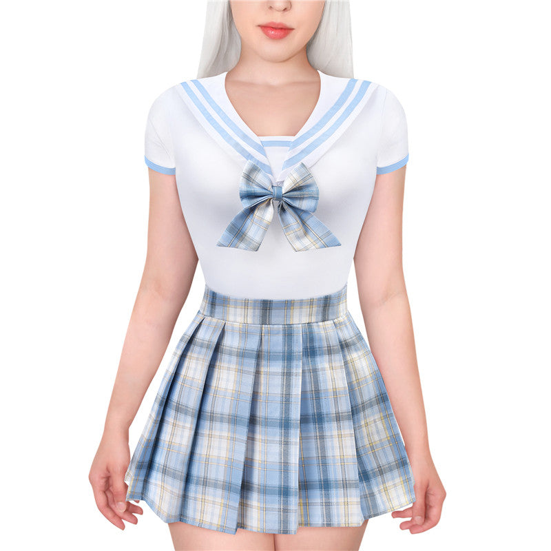 LittleForBig 大人用ロンパース セーラー服【魔法少女】格子縞スカートセット LB-1014