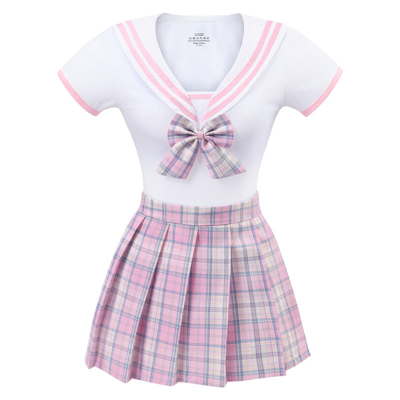 LittleForBig 大人用ロンパース セーラー服【魔法少女】格子縞スカートセット LB-1014