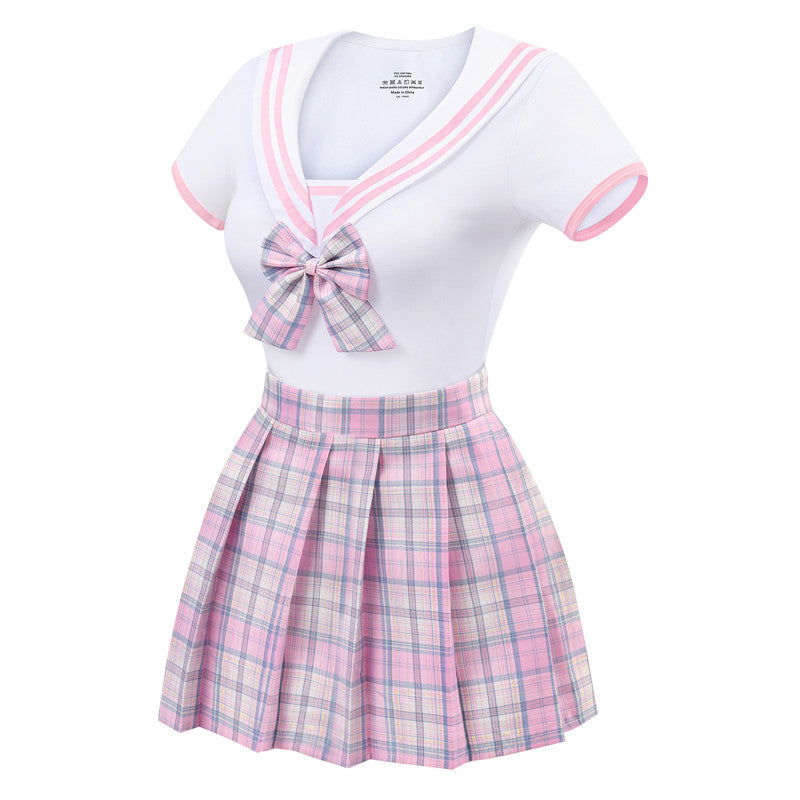 LittleForBig 大人用ロンパース セーラー服【魔法少女】格子縞スカートセット LB-1014