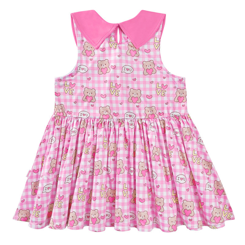 LittleForBig 女子タンクトップ【ベアーちゃん】 ベビードールトップ ピンク 503P