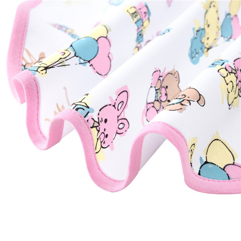 LittleForBig大人エプロン よだれかけ 可愛いビブ【綿+防水シート】 かわいいクマとウサギ柄 ブルー大人用スタイ 調整可 B30