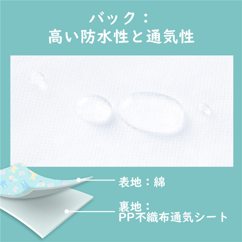 LittleForBig大人エプロン よだれかけ 可愛いビブ【シルキー+防水シート】 かわいいアニマル柄 大人用スタイ 調整可 B34