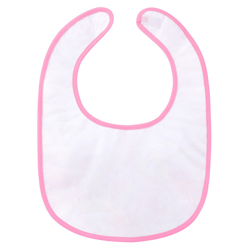 LittleForBig大人エプロン よだれかけ 可愛いビブ【シルキー+防水シート】お姫様の城柄 大人用スタイ 調整可 B35