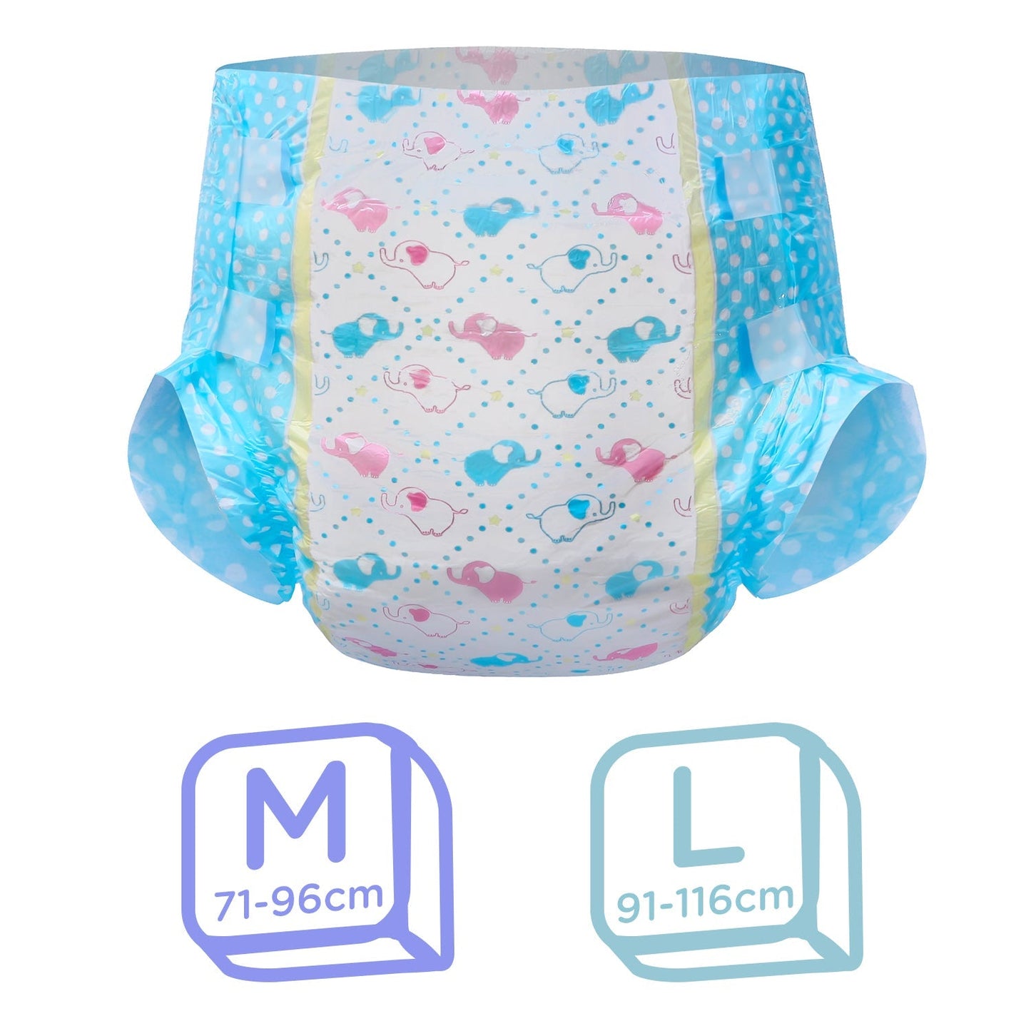 LittleForBig大人用おむつ ABDL/介護【象ちゃん】青 80枚 D01