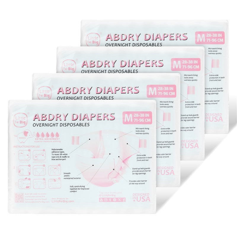 LittleForBig大人紙おむつ パンツタイプ【無地】厚型 オムツパンツ 高い吸収力 テープ型 40枚入り D11
