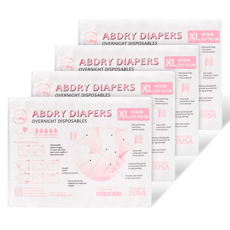 LittleForBig大人紙おむつ パンツタイプ【無地】厚型 オムツパンツ 高い吸収力 テープ型 40枚入り D11