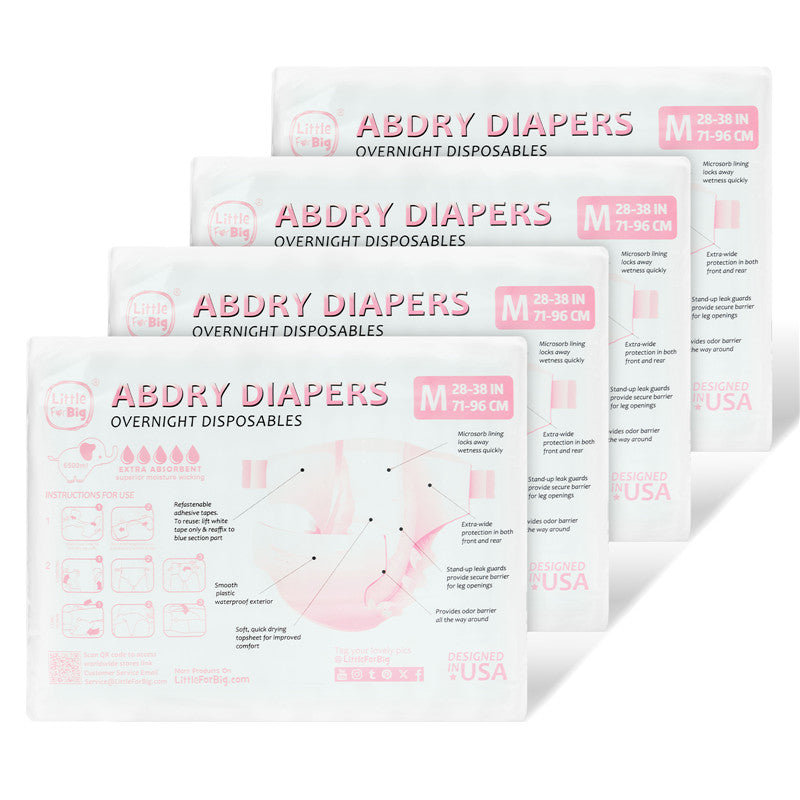 LittleForBig大人紙おむつ パンツタイプ【無地】厚型 オムツパンツ 高い吸収力 テープ型 40枚入り D11