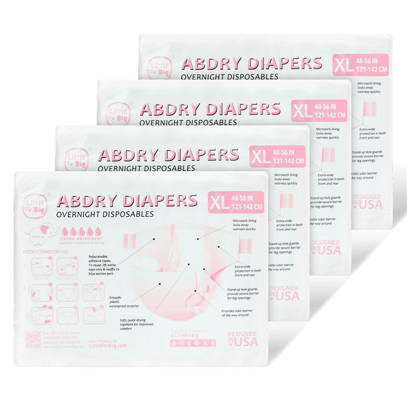 LittleForBig大人紙おむつ パンツタイプ【無地】厚型 オムツパンツ 高い吸収力 テープ型 40枚入り D11