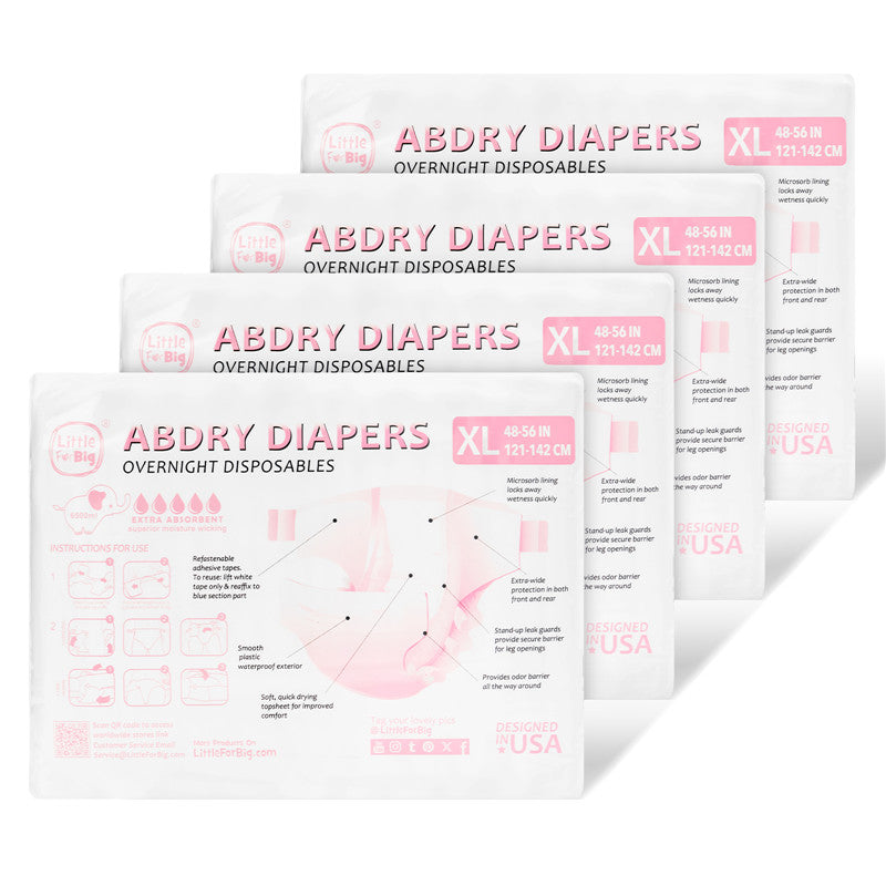 LittleForBig大人紙おむつ パンツタイプ【無地】厚型 オムツパンツ 高い吸収力 テープ型 40枚入り D11