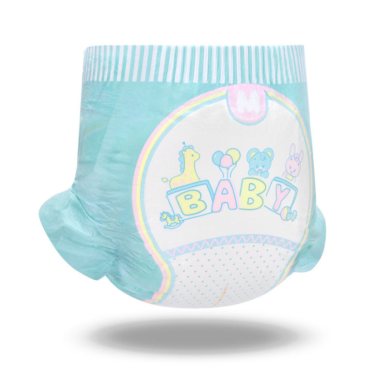 LittleForBig 大人用不織布おむつ 10枚パック 可愛い絵柄【パレードをしているベビー】変色お知らせサインの線 ベルクロ 10枚入 D31