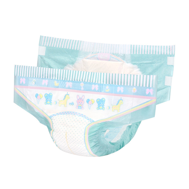 LittleForBig 大人用不織布おむつ 10枚パック 可愛い絵柄【パレードをしているベビー】変色お知らせサインの線 ベルクロ 10枚入 D31