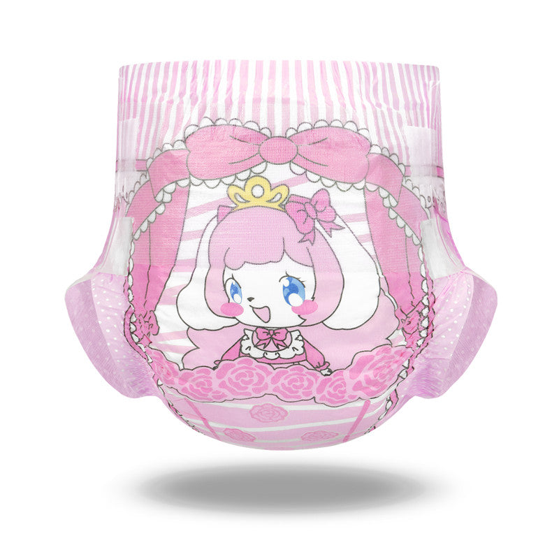 LittleForBig大人用不織布おむつ 可愛い絵柄【ピンキー美姫ちゃん】消える花印 厚型 10枚入 D33