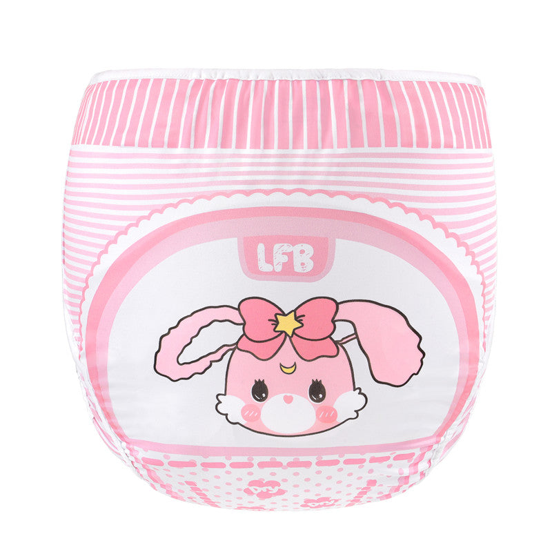 LittleForBig 大人用布おむつカバー【ベビーうさぎ】調節可能なウエストと長さ S-L DC001