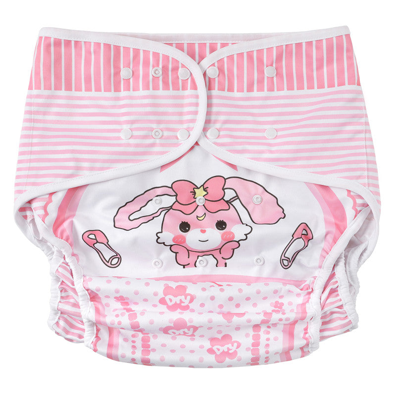 LittleForBig 大人用布おむつカバー【ベビーうさぎ】調節可能なウエストと長さ S-L DC001