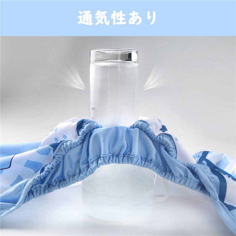 LittleForBig 大人用布おむつカバー 可愛い絵柄【ケモノちゃん】調節可能なウエストと長さ ブルー DC014