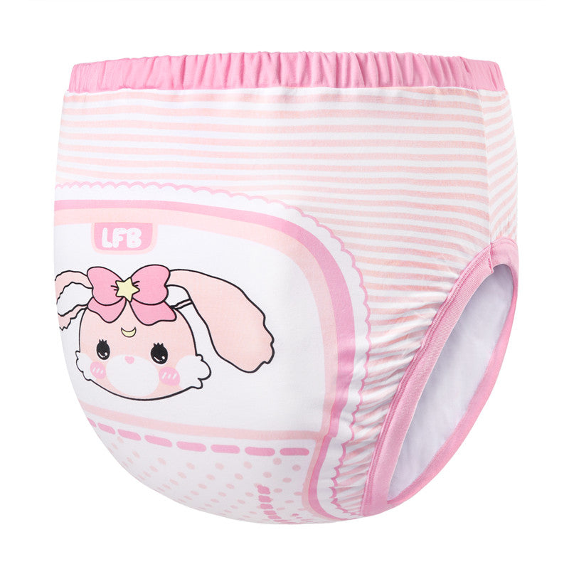 LittleForBig大人用トレーニングパンツ【ベビーうさぎ】弾力性あるウェスト 漏れ防止 通気性 洗濯可 DC301P