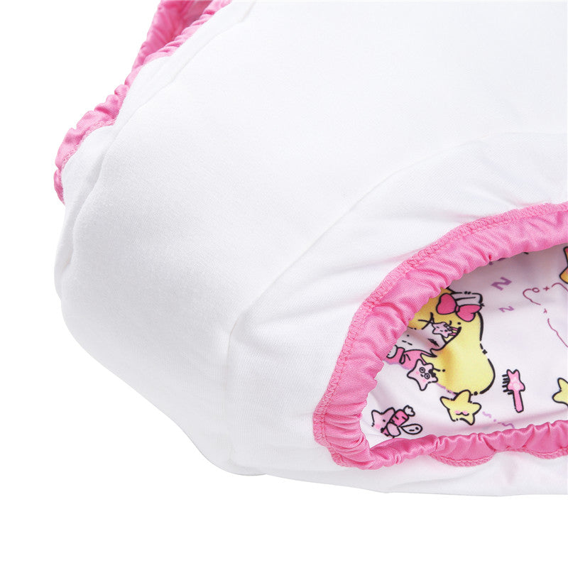 LittleForBig大人用シルキー単体で使えるトレーニングパンツ【お姫様の城】吸収・防漏・通気性 ストレッチウェストで快適 洗濯可 ピンク DC314P