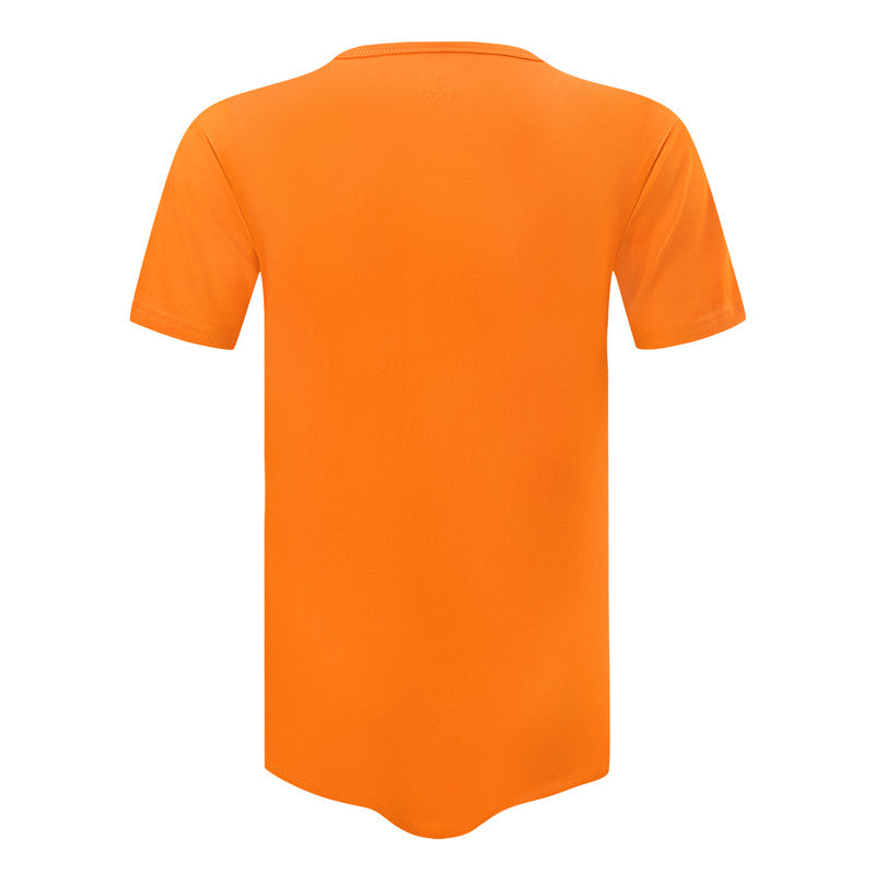 LittleForBig 男子ロンパース 無地 綿パジャマ オレンジ M101C