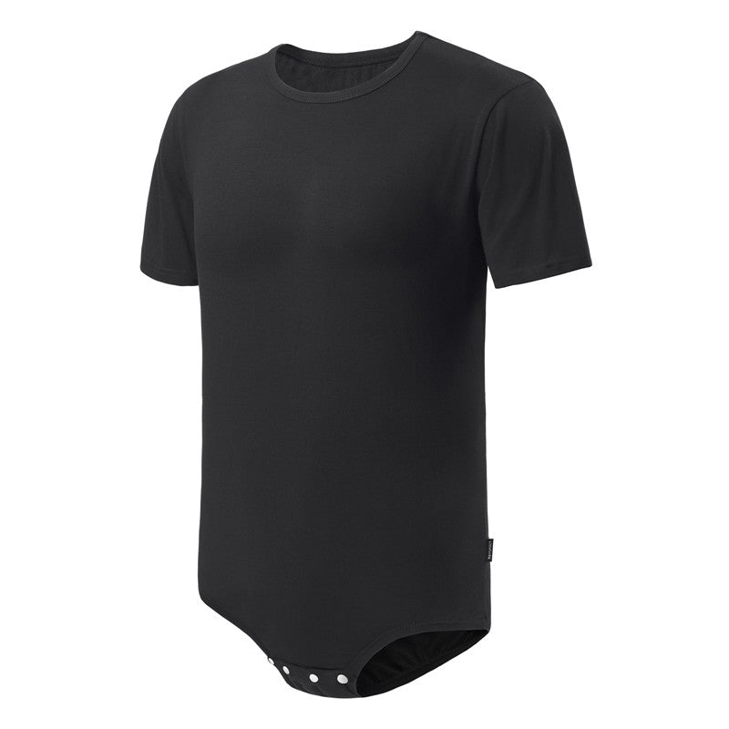 LittleForBig 男子ロンパース 無地 綿パジャマ 黒 M101H