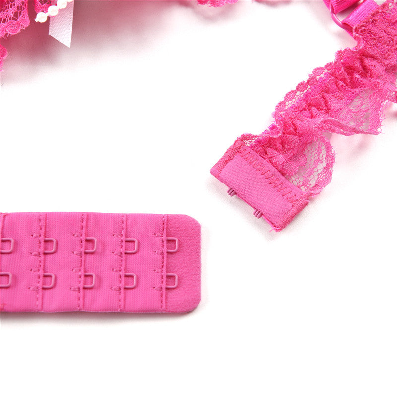 LittleForBigメンズブラレット レースヘム【サテン花】 光沢感あり繻子質感 シルキー ユニセックス ローズ MUB001F