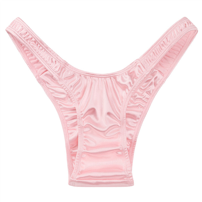 LittleForBig 男子パンツ【秘密のTバック】無地 光沢 ピンク MUP510