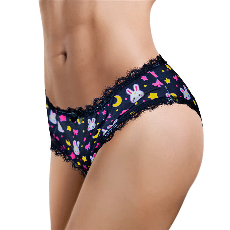 LittleForBig メンズ 体型カバーパンティー 可愛い 【うさぎ月】 メッシュ パンティー ブリーフ MUP513H