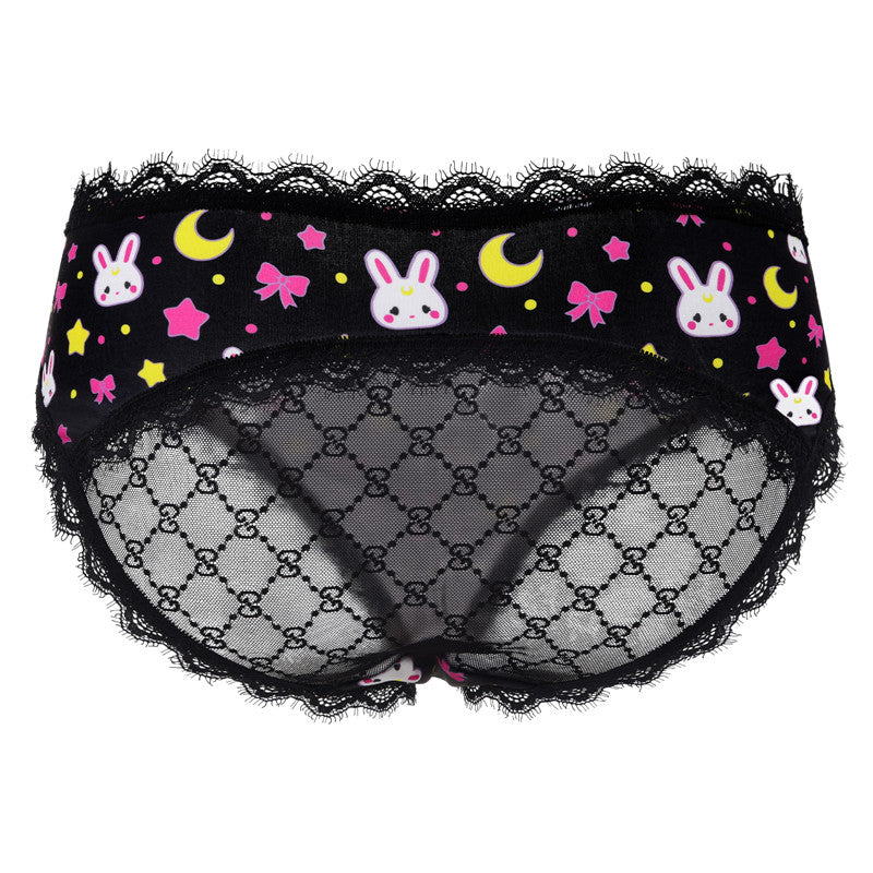 LittleForBig メンズ 体型カバーパンティー 可愛い 【うさぎ月】 メッシュ パンティー ブリーフ MUP513H