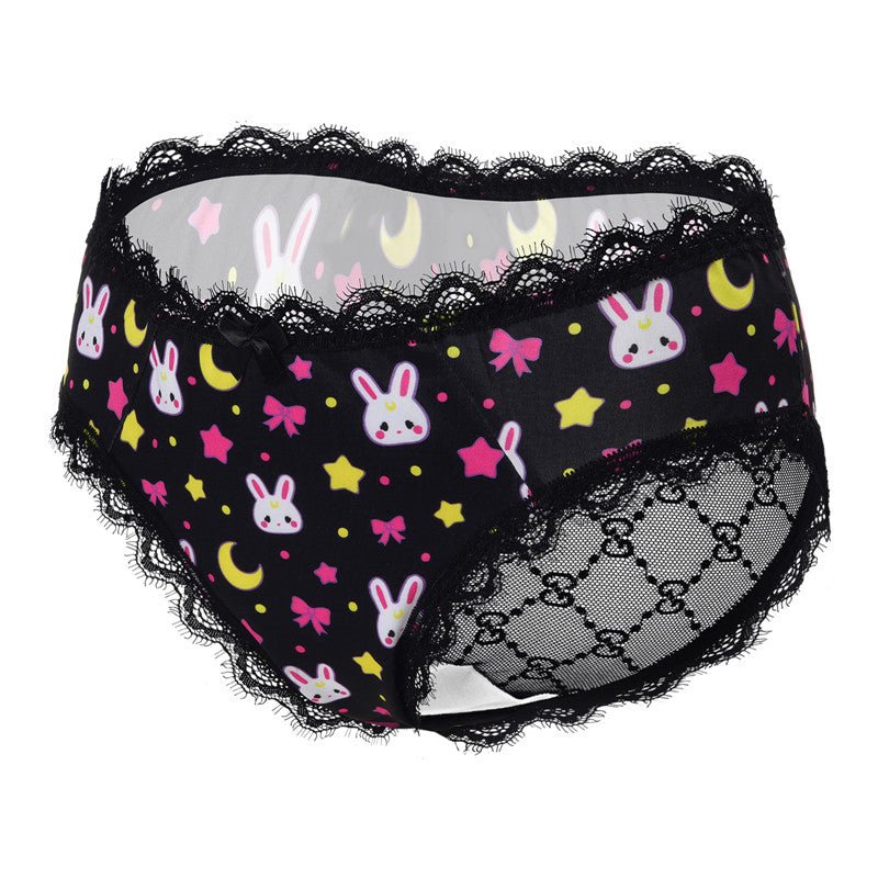 LittleForBig メンズ 体型カバーパンティー 可愛い 【うさぎ月】 メッシュ パンティー ブリーフ MUP513H