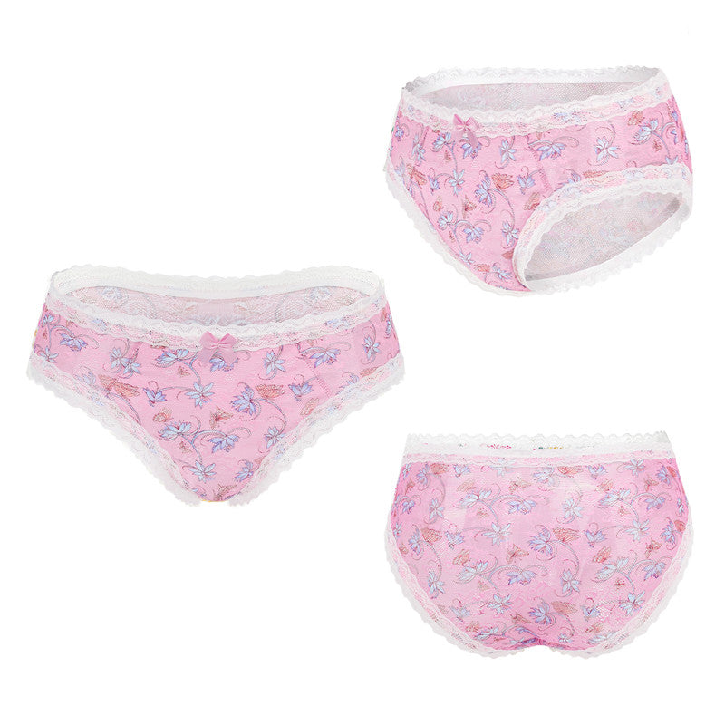 LittleForBigメンズ パンティー 体型カバー 可愛い 【田舎風】 メッシュ パンティー ブリーフ ピンク MUP517P