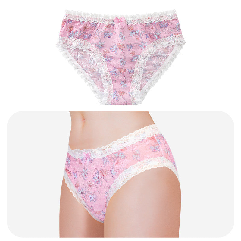 LittleForBigメンズ パンティー 体型カバー 可愛い 【田舎風】 メッシュ パンティー ブリーフ ピンク MUP517P