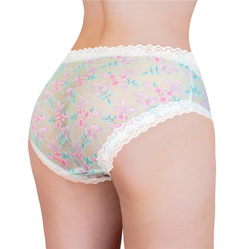 LittleForBigメンズ パンティー 体型カバー 咲き誇る花【田舎風】メッシュ パンティー ブリーフ 緑 MUP517V