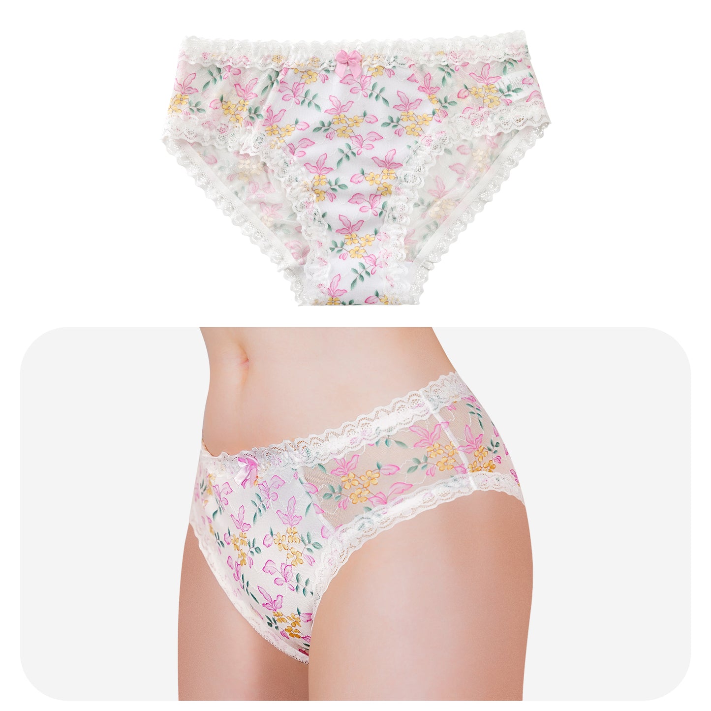 LittleForBig メンズ 体型カバーパンティー 【田舎風】 メッシュ パンティー ブリーフ ホワイト MUP517W