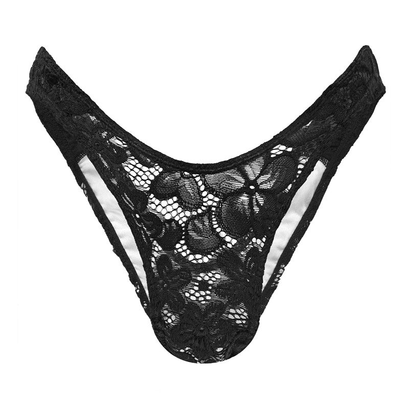 LittleForBig メンズ Tバック ローウェスト 可愛い リボン飾り 【花のような】 メッシュ LB-MUP522