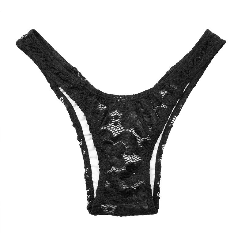 LittleForBig メンズ Tバック ローウェスト 可愛い リボン飾り 【花のような】 メッシュ LB-MUP522