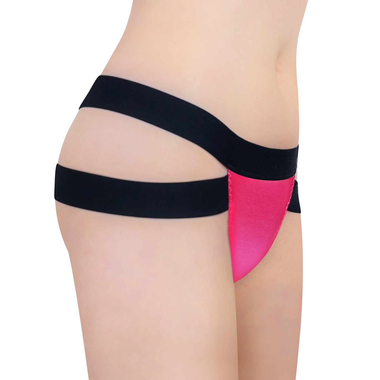 LittleForBigメンズショーツ 大人パンティー ダブルストラップTバック ユニセック スシェイプウェア スムース ローズ MUP529F