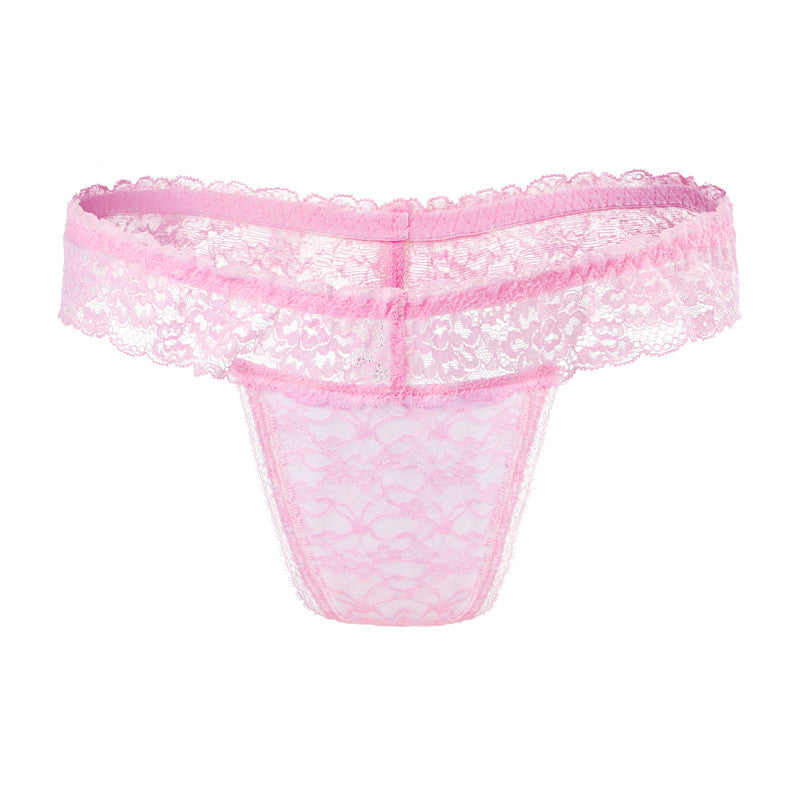 LittleForBigメンズショーツ レースTバック シェイプウェアショーツ スムース セクシー下着 ピンク MUP532P