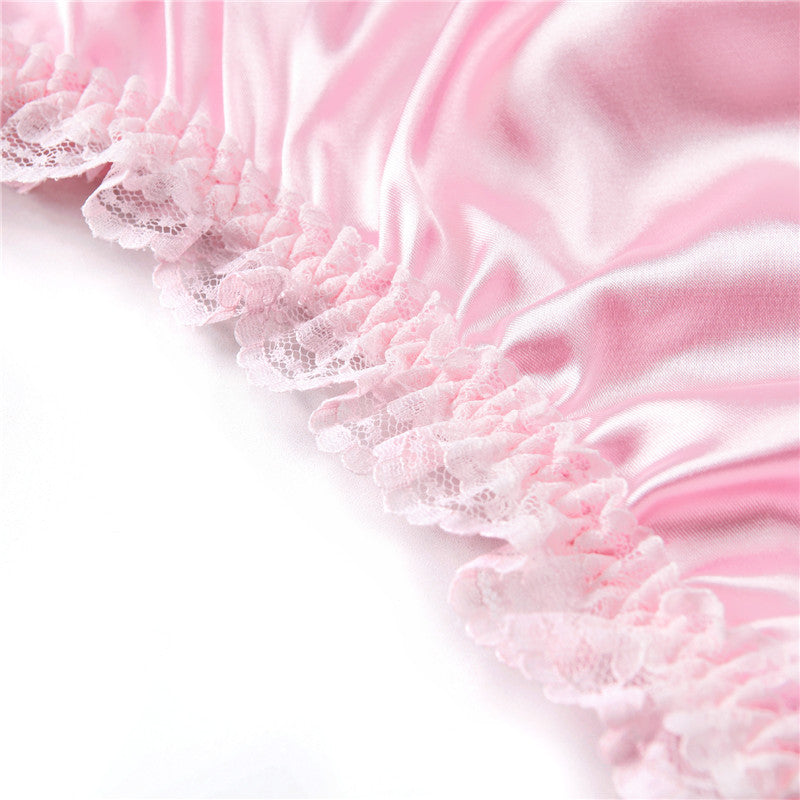 LittleForBigメンズショーツ 下着インナーウェア レースヘム【サテン花】光沢感あり繻子質感 シルキー ユニセックス ローズ MUP533P